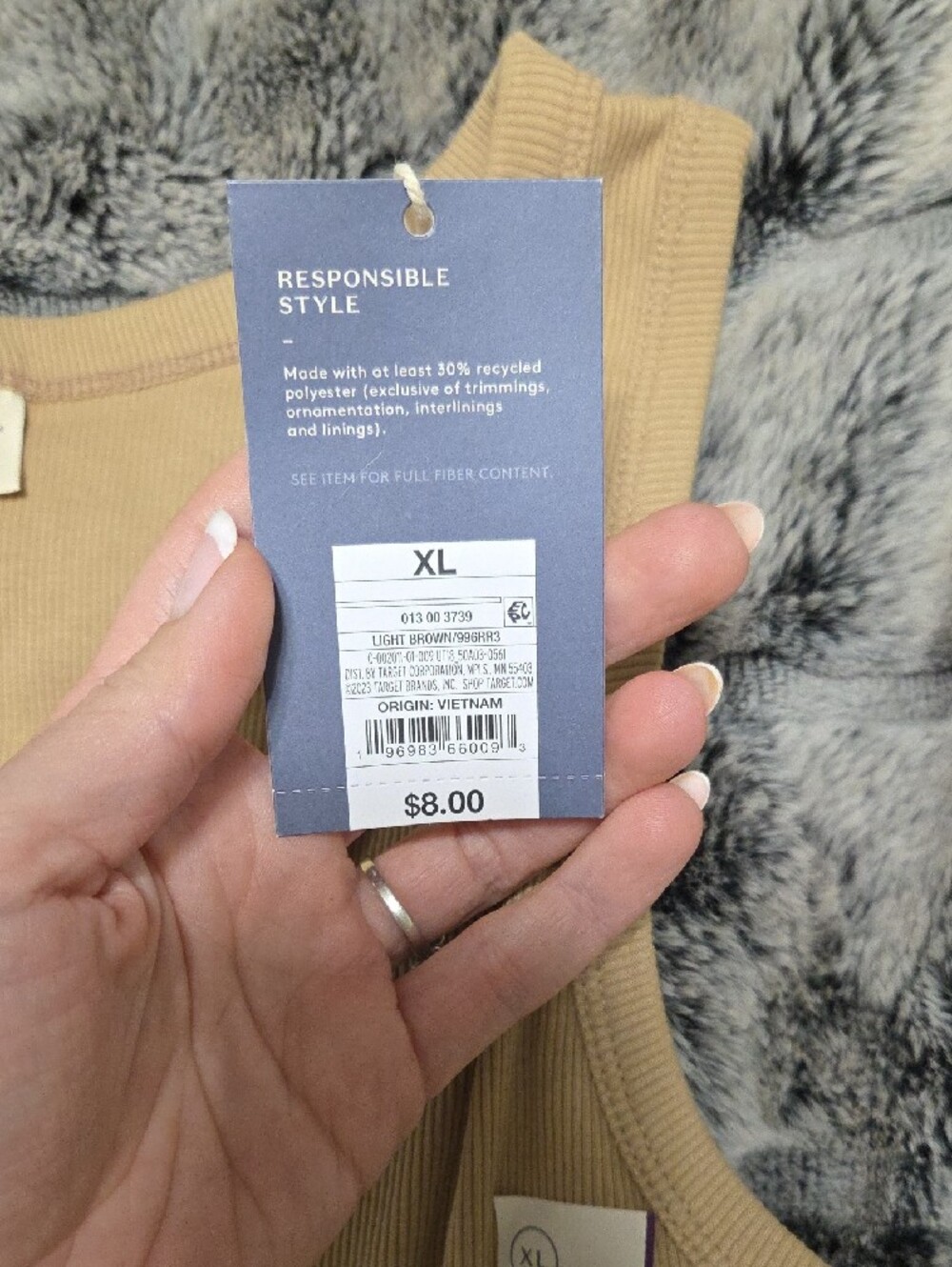 Universal Thread Sleeveless Rib Tank Top - Tan - Picture 2 of 3